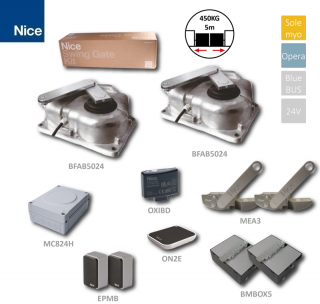 NICE BIGFABKIT5024-Z - 2x BFAB5024,1xMC824H,1xON2E,1x OXI,1párEPMB,2x BFABBOX,2xMEA3 (NICE podzemné motory)