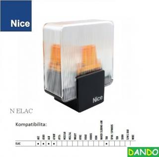 NICE ELAC signálna lampa LED číra ERA LIGHT 90-240 V/ AC s integrovanou anténou 433.92MHz, náhrada za EL