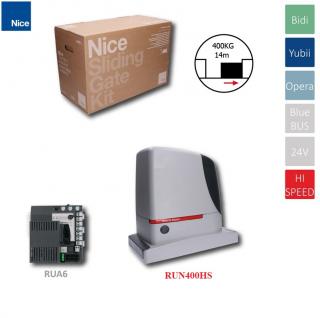 NICE RUN400 HI-SPEED rýchly pohon pre posuvnú bránu do 400kg, 24V, v-58cm/ s, 70