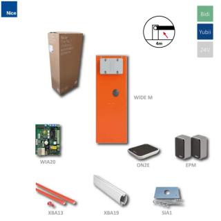 NICE WIDE-M KIT automatická závora do 4m (24V, 300W, 140Nm) s elektronikou WIA20