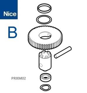 PRXM02 kit ozubených koliesok pre XMETRO 2024/2124, KIT B