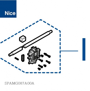 SPAMG087A00A - odblokovací hriadeľ vrátane uchytenia pre LBAR, M3BAR, M5BAR, M7BAR KIT-I