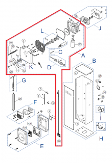 SPAMG247B00 (A) kit motora s prevodovkou pre závoru WIDEL