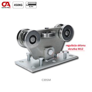 Vozík C395M - vozík MEDIO KLASIK pre C-profil 98x98x5mm samonosného systému Combi Arialdo posuvných brán 500kg (C395M  pre samonosný systém Combi Arialdo )