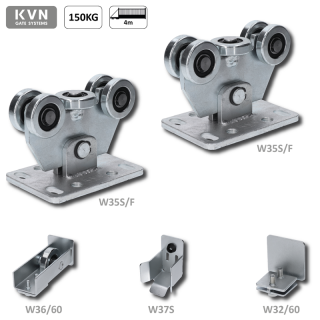 W-SET60F set bez profilu pre samonosný systém, (2x W35S/ F, 1x W32/60, 1x W36/60, 1x W37S) ( systém do 4 m/150kg )