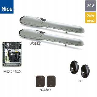 WINGO 3524 sada pre krídlovú bránu do 3,5m/ krídlo, 2x WG3524 (24V, 85W, 1500N), 2x FLO2RE, 1 pár BF, 1x MC424R10 (vstavaný prijímač)