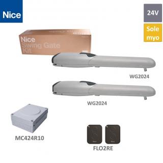 WINGO2024KCE 2x FLO2RE, 2x WG2024 (24V, 85W, 1500N), 1x MC424R10 (vstavaný prijímač), sada pre krídlovú bránu do 2m/ krídlo