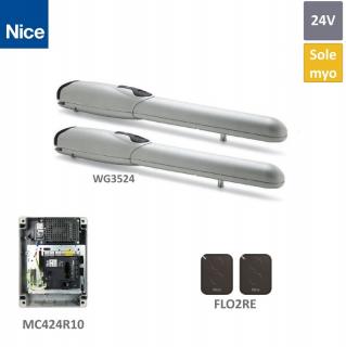 WINGO3524KCE sada pre krídlovú bránu do 3,5m/ krídlo, 2x WG3524 (24V, 85W, 1500N), 2x FLO2RE, 1x MC424R10 (vstavaný prijímač)