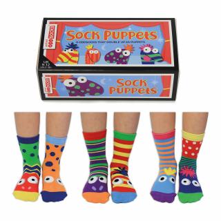 Detské United ODDsocks veselé ponožky SOCK PUPPETS, veľ. 27-30