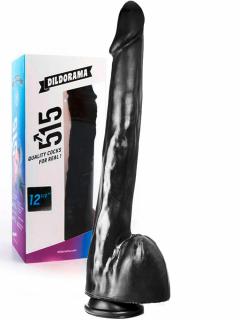 Dildorama 515 line XXL Dildo 12,5 palcové sání - černé