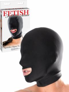 Fetish Fantasy - Spandex Open Mouth Hood Black