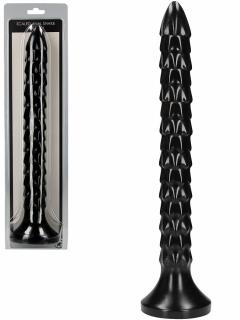 OUCH! Scaled Snake 12 inch Anal Dildo - Black