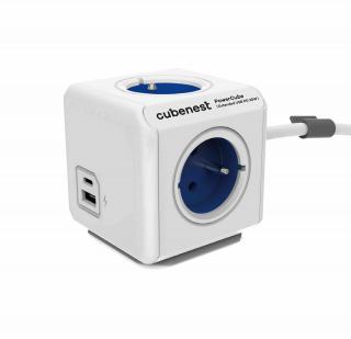 Cubenest PowerCube Extended USB A+C PD 20 W 1,5 m, Barva Modrá