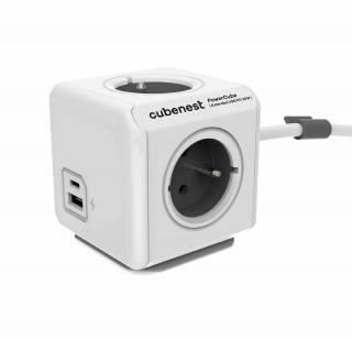 Cubenest PowerCube Extended USB A+C PD 20 W 1,5 m, Barva Šedá