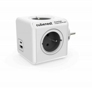 Cubenest PowerCube Original USB A+C PD 20 W, Barva Šedá