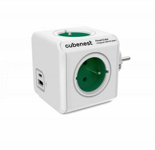 Cubenest PowerCube Original USB A+C PD 20 W, Barva Zelená