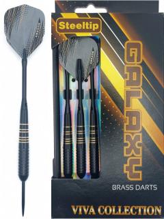 Šipky Powerdart  STEEL GALAXY BLACK BRASS 22 gram