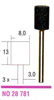 Brúsne kotúče z ušľachtilého korundu 8mm - valec