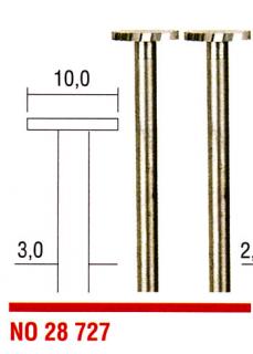 Stopkové frézy z wolfrám-vanádiovej ocele 10mm - disk