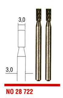 Stopkové frézy z wolfrám-vanádiovej ocele 3,0mm - valec