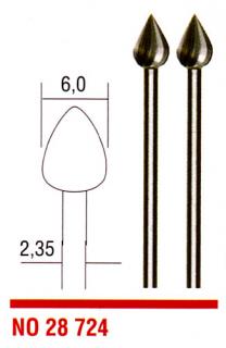 Stopkové frézy z wolfrám-vanádiovej ocele 6,0mm - kvapka