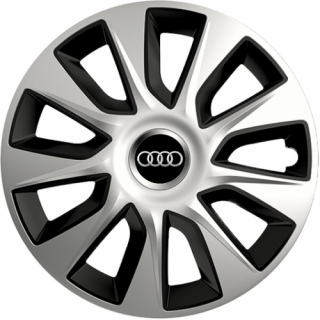 KRYTY KOLIES PRE AUDI 17" STRATOS silver/black 4ks