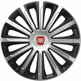 KRYTY KOLIES PRE FIAT 16" TREND silver/black 4ks