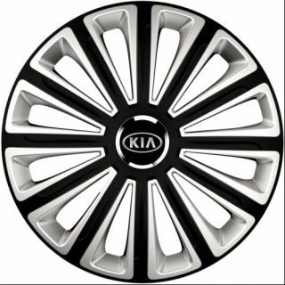 KRYTY KOLIES PRE KIA 15" TREND black/silver 4ks