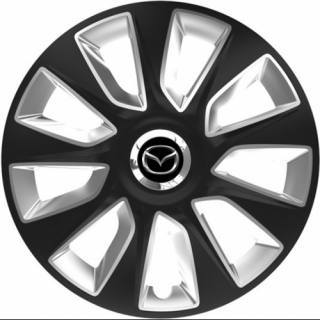 KRYTY KOLIES PRE MAZDA 15" STRATOS black/silver 4ks
