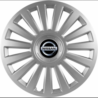 KRYTY KOLIES PRE NISSAN 15" LUXURY silver 4ks