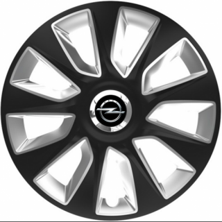 KRYTY KOLIES PRE OPEL 14" STRATOS black/silver 4ks