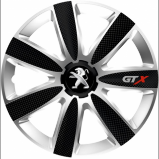 KRYTY KOLIES PRE PEUGEOT 15" GTX silver/black 4ks