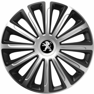 KRYTY KOLIES PRE PEUGEOT 16" TREND silver/black 4ks