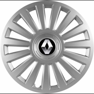 KRYTY KOLIES PRE RENAULT 15" LUXURY silver 4ks