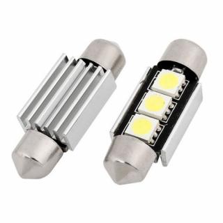 LED AUTO ŽIAROVKA 39MM C5W 3 SMD5050 CANBUS RADIATOR