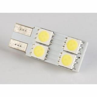 LED AUTO ŽIAROVKA 4 SMD5050 CANBUS-RESISTOR, T10