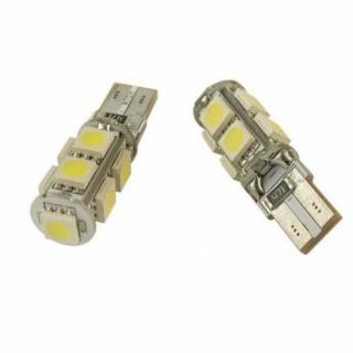 LED AUTO ŽIAROVKA 9 SMD5050 CANBUS RESISTOR, T10