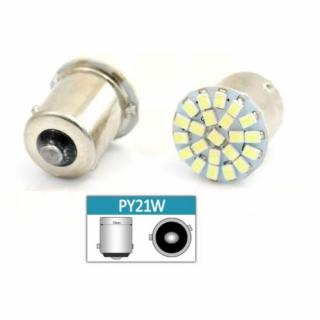 LED AUTO ŽIAROVKA BA15S 2W 22 SMD 1210 FRONT PY21W