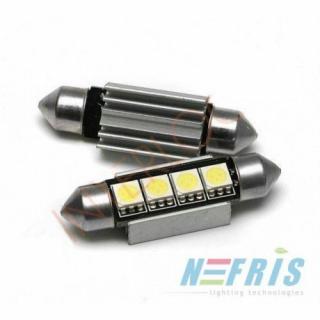 LED AUTO ŽIAROVKA C5W 42MM 4X SMD5050, CANBUS RADIATOR