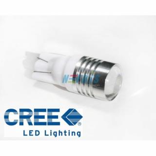 LED AUTO ŽIAROVKA T10 W5W 5W CREE HIGH POWER STUDENÁ BIELA