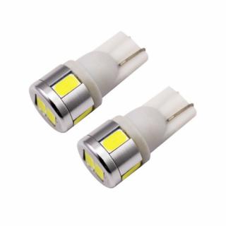 LED AUTO ŽIAROVKA T10 W5W 6 SMD5630, STUDENÁ BIELA