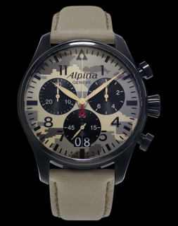 ALPINA STARTIMER PILOT BIG DATE CHRONOGRAPH DESERT CAMOUFLAGE AL-372MLY4FBS6