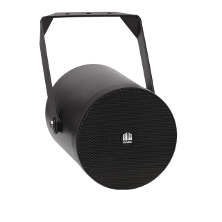 AMC SP 10 čierny - Projekčný reproduktor 10W/100 V, 130 Hz – 15 kHz, ø138×205 mm, biely, so širokým vyžarovacím uhlom, do vonkajšieho prostredia. Je vhodný pre kvalitnú reprodukciu hudby a hovorenej reči.