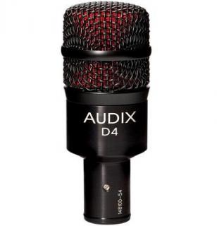 Audix D4 - dynamický nástrojový mikrofón. Vysokokvalitný nástrojový mikrofón