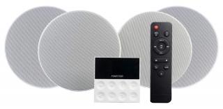 Fonestar KS-WALL-4 SET - Set stenového stereo prehrávača so zosilňovačom KS-AMP a štyroch 6" stropných repro. * 2x 25W * USB/MP3 * Bluetooth * FM tuner * 2x AUX * diaľkové ovládanie