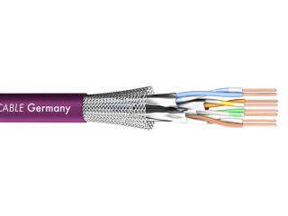 Sommer Cable 581-0078 MERCATOR CAT.7 PUR - Kvalitný digitálny kábel pre mobilné aplikácie aj pevné inštalácie. Lankové vedenie SFTP 4x2x0,14 mm² (AWG26), priemer PUR obalu 6.5mm, farba fialová.