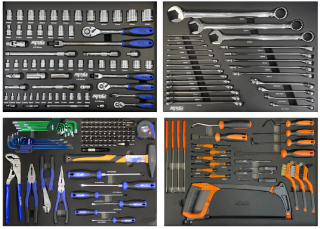 Dielenský box SPT CUSTOM - čierny SP40113 Počet náradí: 214 kusov, Typ: Vybavený