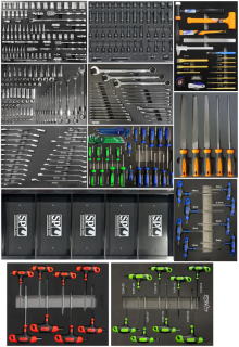 Dielenský box SPT CUSTOM XL - modrý SP40628 Počet náradí: 363 kusov, Typ: Vybavený