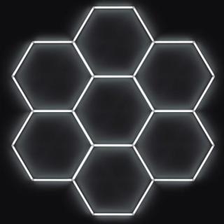 LED svetlo hexagon - 238x252 cm (Šesťuholníkové LED svetlo o rozmere 238 na 252 cm)