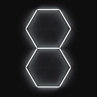 LED svetlo hexagon - 97x168 cm (Šesťuholníkové LED svetlo o rozmere 97 na 168 cm)